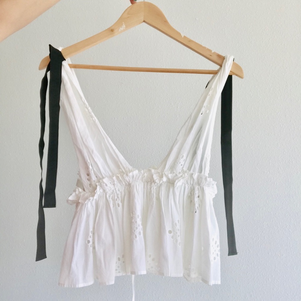 Used Zara white crop top